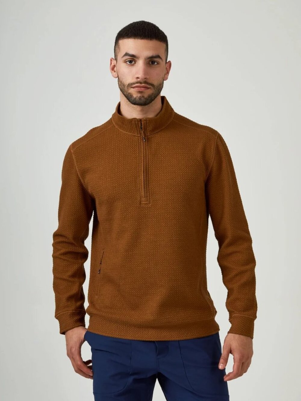 NWT 7 Diamonds Restoration Performance 1/4 Zip Pullover Men's Medium Camel